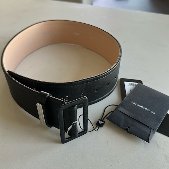 Emporio Armani Leather Buckle Belt